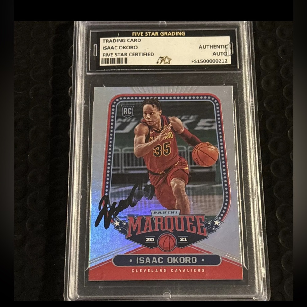 Isaac Okoro authenticated rookie auto